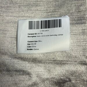 Quince Silver Velvet Room Darkening Curtain